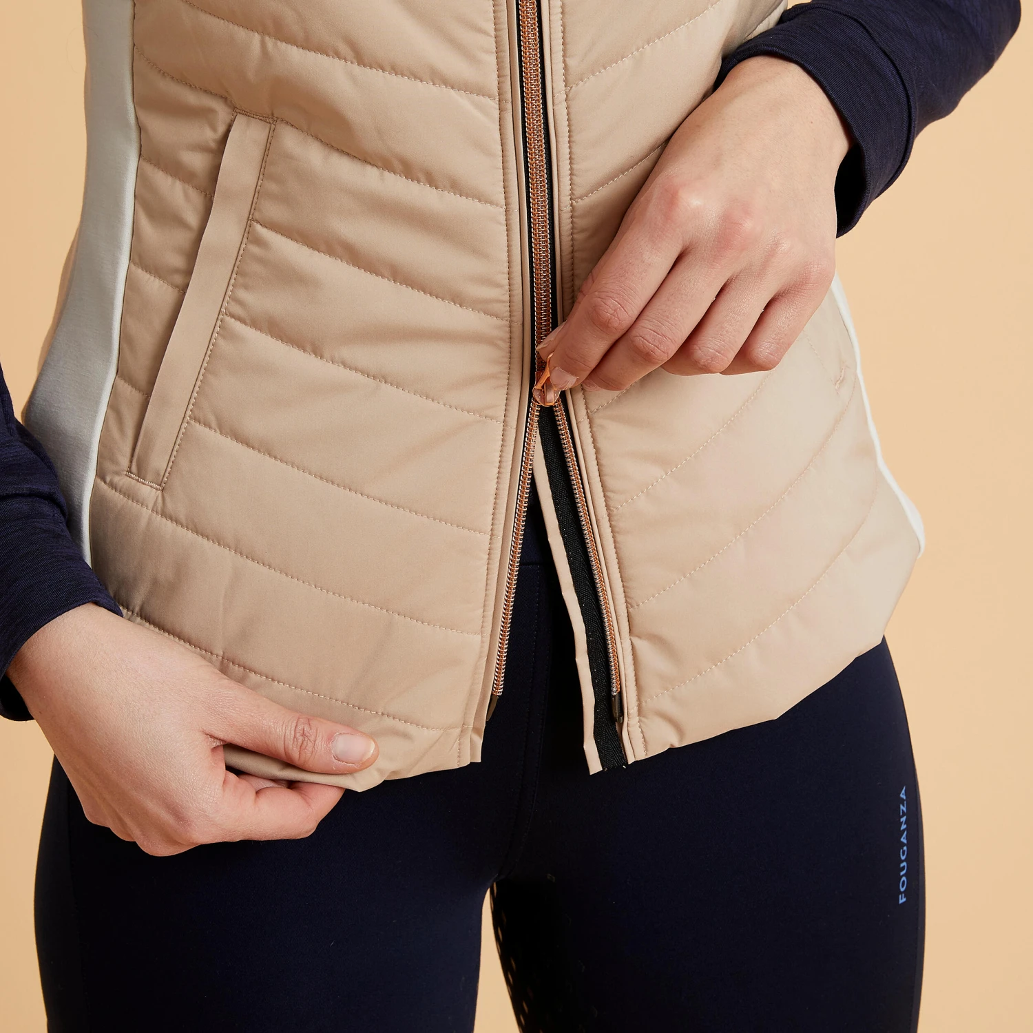 Women's Sleeveless Horse Riding Down Jacket 500 17 Women's Sleeveless Horse Riding Down Jacket 500 - Image 17