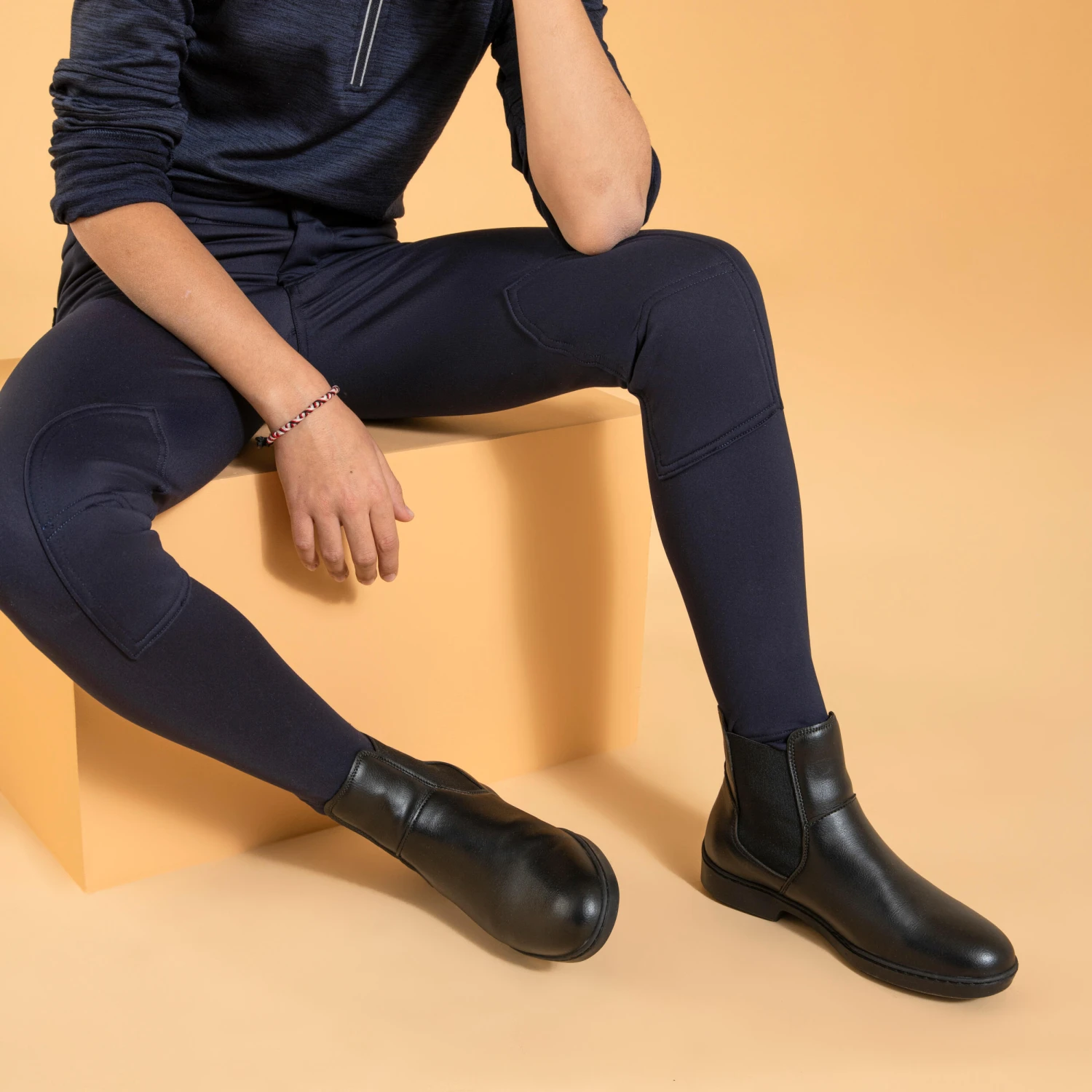 Kids' Horse Riding Warm Jodhpurs 100 4 Kids' Horse Riding Warm Jodhpurs 100 - Image 4