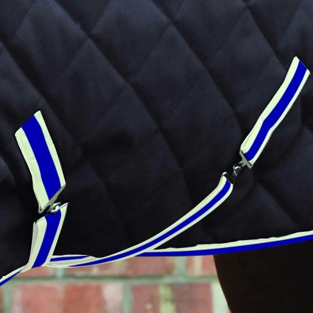 Weatherbeeta Comfitec Heavy 1000d Diamond Quilt Detachaneck Stable Rug (Charcoal/Blue/White) 4 Weatherbeeta Comfitec Heavy 1000d Diamond Quilt Detachaneck Stable Rug (Charcoal/Blue/White) - Image 4