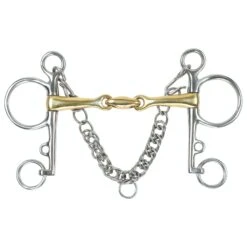 Brass Lozenge Horse Pelham Bit (Brass)