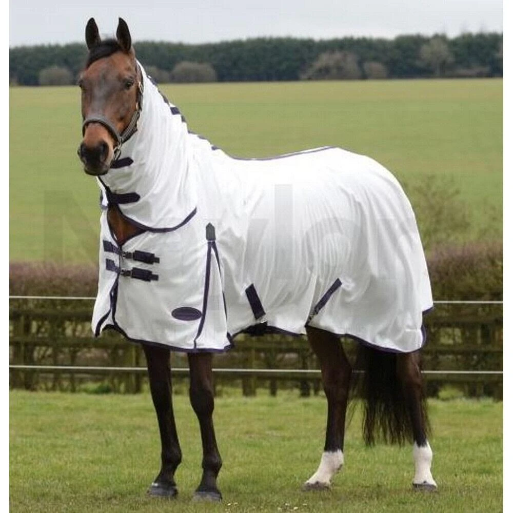 Weatherbeeta Comfitec Essential Mesh II Combo Neck For Horses (White/Purple/Black) 1 Weatherbeeta Comfitec Essential Mesh II Combo Neck For Horses (White/Purple/Black)