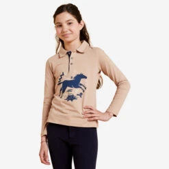 Girls' Long-Sleeved Horse Riding Polo Shirt 100 14 Girls' Long-Sleeved Horse Riding Polo Shirt 100 -Pro Rider Shop k2aec1d745ff7528f3ed16cf1b7f12f76