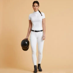 Women's Horse Riding Short-Sleeved Show Polo Shirt 500 -Pro Rider Shop k34a1c8fdd228b31fd83755c282c64175