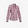 Sentier Women's Long-Sleeved Horse Riding Shirt - Pink And White Checks