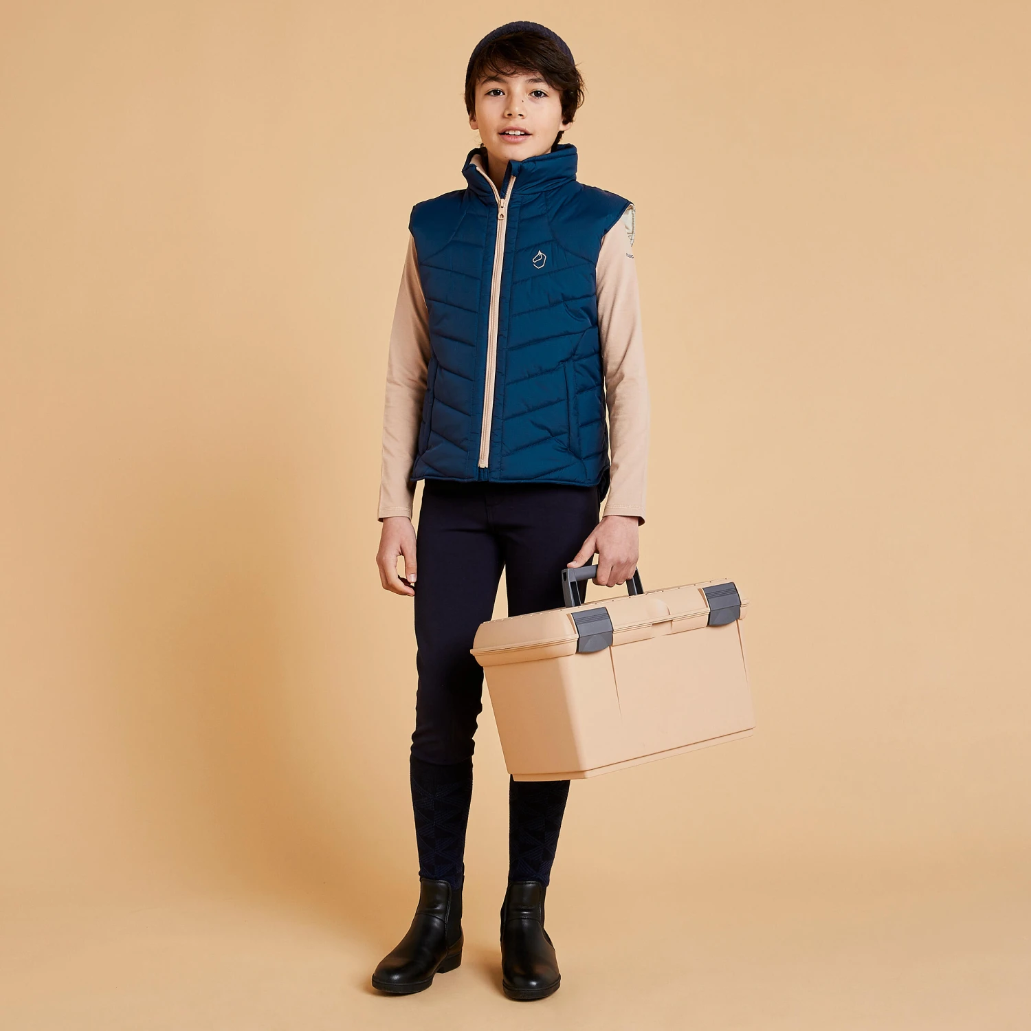 Kids' Warm Padded Horse Riding Gilet 500 2 Kids' Warm Padded Horse Riding Gilet 500 - Image 2