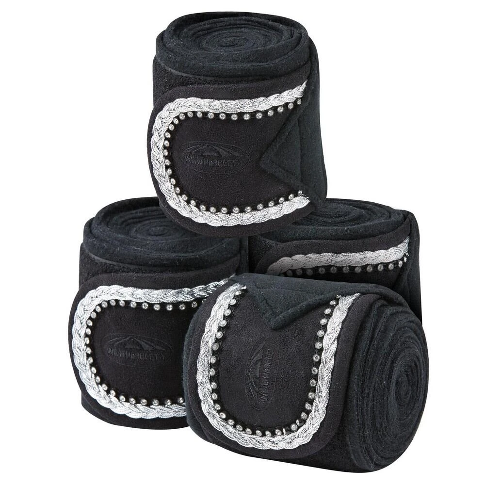 Weatherbeeta Fleece Bling Bandage For Horses (Set Of 4) (Black) 1 Weatherbeeta Fleece Bling Bandage For Horses (Set Of 4) (Black)