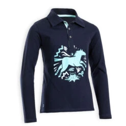 Girls' Long-Sleeved Horse Riding Polo Shirt 100 13 Girls' Long-Sleeved Horse Riding Polo Shirt 100 -Pro Rider Shop k4cc26f06f25853d229c6130ad931f0a6