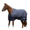 Saxon Defiant StandardNeck Lightweight Horse Turnout Rug (Navy/White)