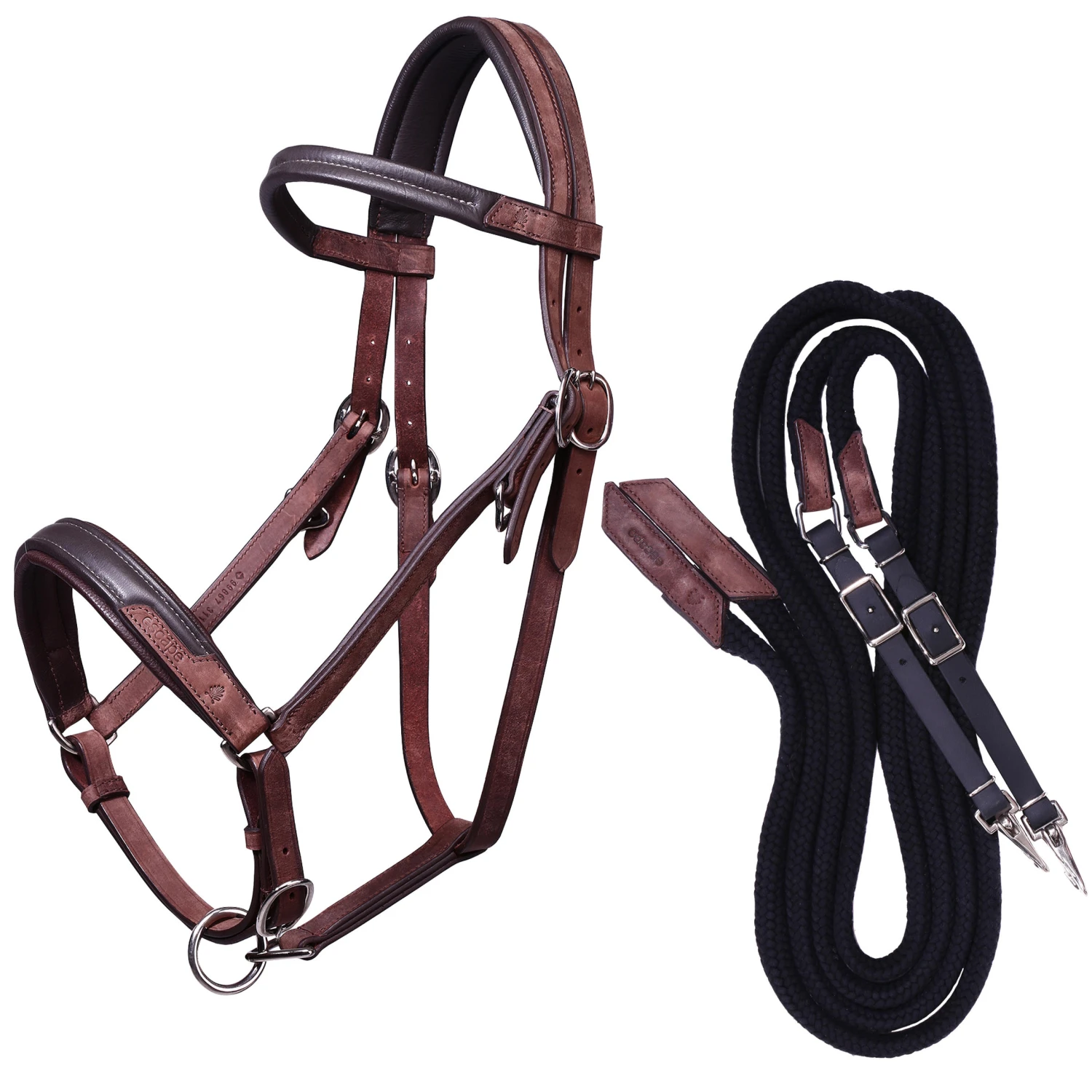 Trail Horse Riding Bridle / Halter And Reins Escape - Brown 3 Trail Horse Riding Bridle / Halter And Reins Escape - Brown - Image 3