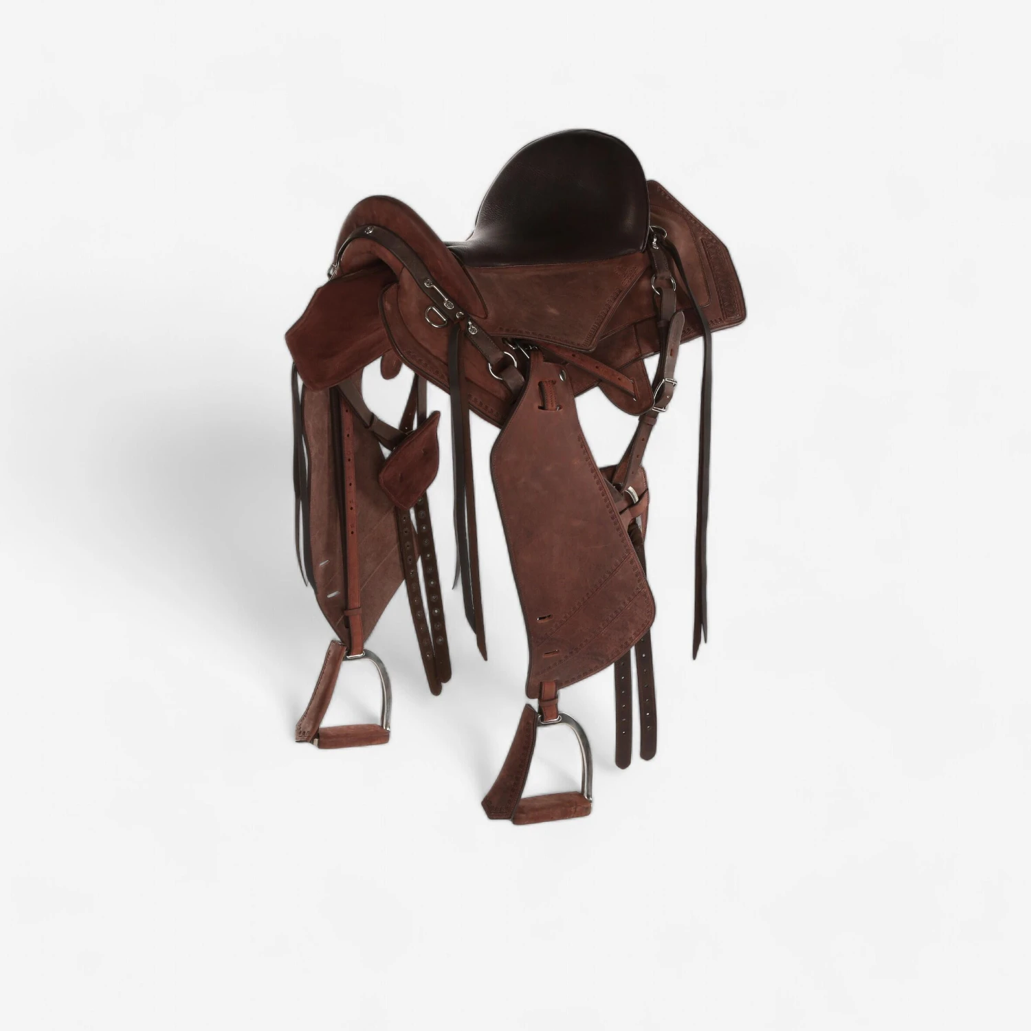 Horse Riding Hacking Saddle For Horse Escape - Brown 1 Horse Riding Hacking Saddle For Horse Escape - Brown