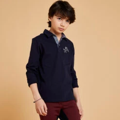 Boys' Horse Riding Long-Sleeved Polo 100 -Pro Rider Shop k80997ee49283495d6120eb244ef0d5b5