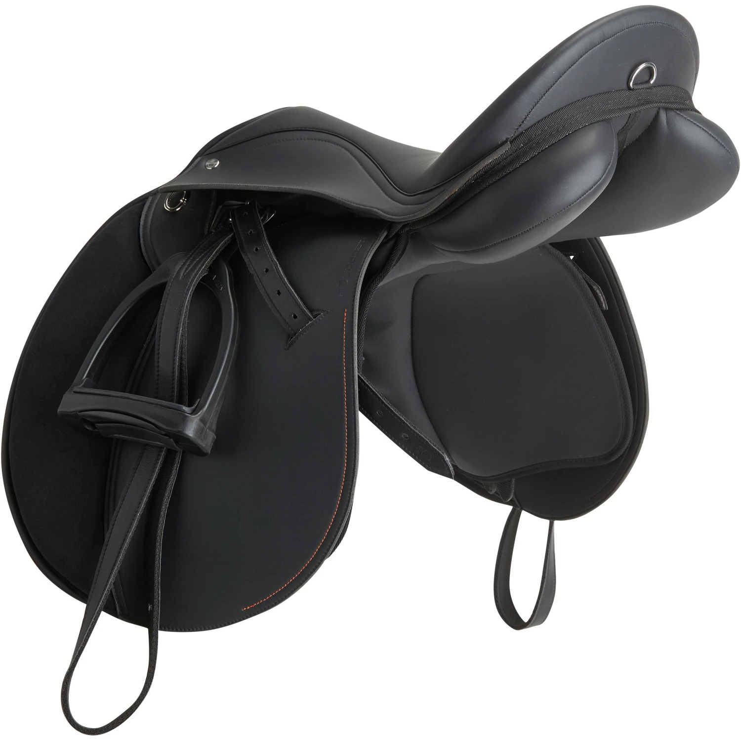 Synthia Horse Riding Synthetic All-Purpose 16"5 Saddle For Horse & Pony - Black 3 Synthia Horse Riding Synthetic All-Purpose 16"5 Saddle For Horse & Pony - Black - Image 3