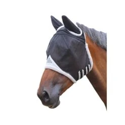 Field Durable Horse Fly Mask With Ears (Black)