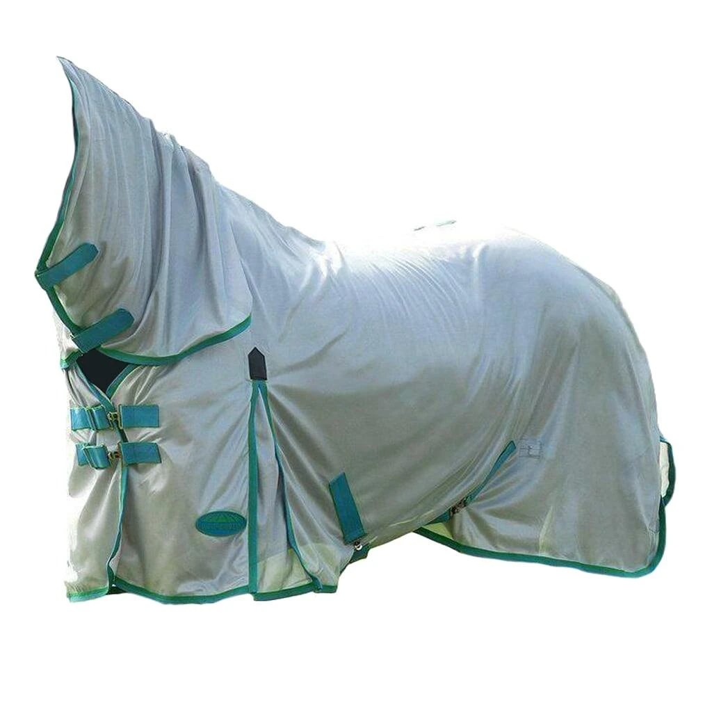 Weatherbeeta Comfitec Essential Mesh Combo Neck Turnout Rug (Grey/Blue/Bright Green) 1 Weatherbeeta Comfitec Essential Mesh Combo Neck Turnout Rug (Grey/Blue/Bright Green)
