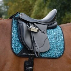 Weatherbeeta Prime Leopard Print Horse Dressage Saddlepad (Turquoise/Black) -Pro Rider Shop kb1915a9be355764001bd11ce58c72eb6