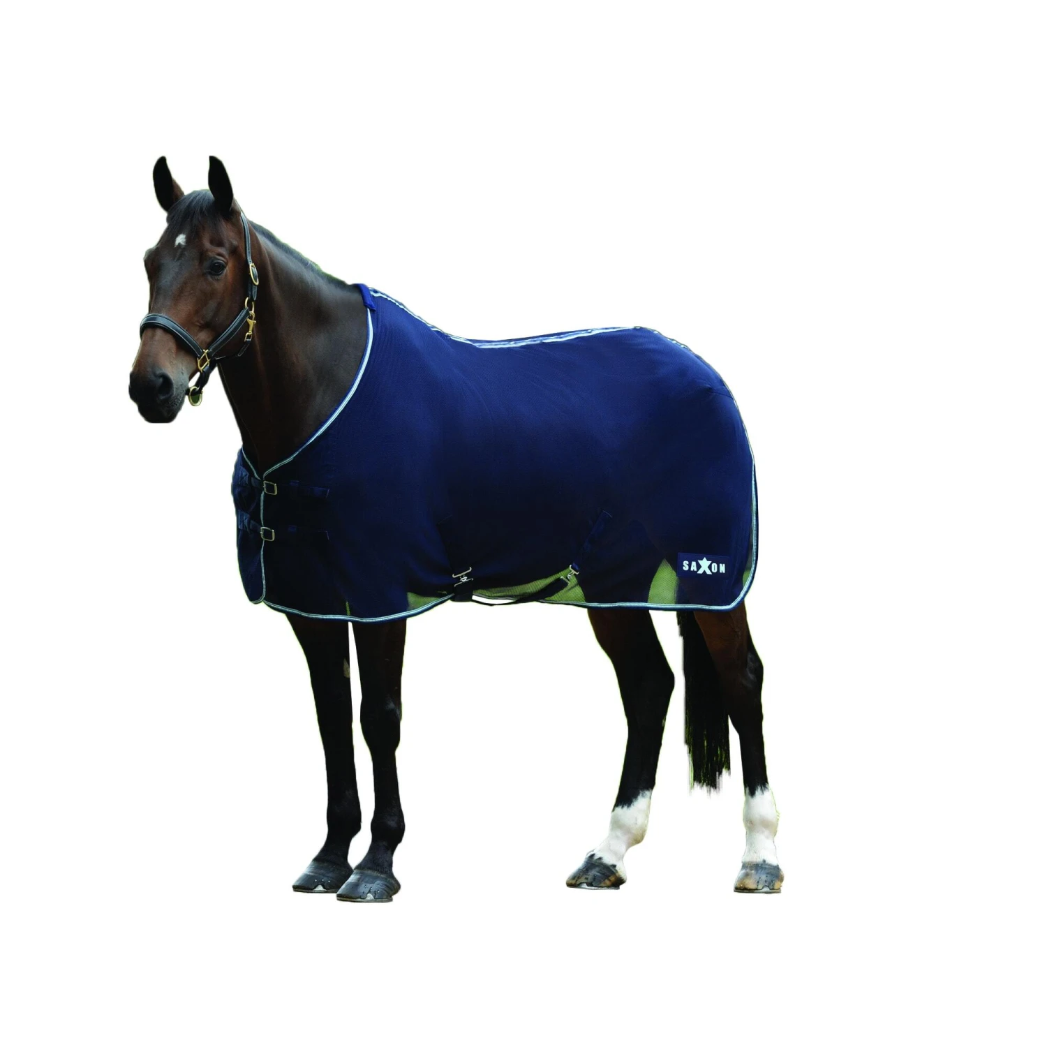Saxon Element Standard Neck Net Cooler Rug (Navy/Blue) 1 Saxon Element Standard Neck Net Cooler Rug (Navy/Blue)