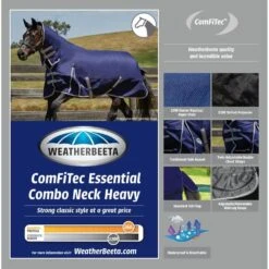 Weatherbeeta Comfitec Heavy Essential Combo Neck Turnout Rug (Navy/Silver/Red) 5 Weatherbeeta Comfitec Heavy Essential Combo Neck Turnout Rug (Navy/Silver/Red) -Pro Rider Shop kbe38cd1e104d799c15b3799525381163