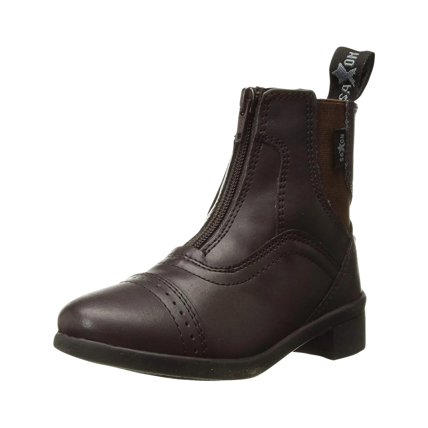 Saxon Childrens/Kids Syntovia Zip Paddock Boots (Black) 5 Saxon Childrens/Kids Syntovia Zip Paddock Boots (Black) - Image 5