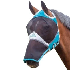 Fine Mesh Ear Holes Horse Fly Mask With Nose (Black) -Pro Rider Shop kca004617e911b59bd6be73f91bbdc888