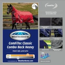 Weatherbeeta Comfitec Heavy Classic Combo Neck Turnout Rug (Red/Silver/Navy) 5 Weatherbeeta Comfitec Heavy Classic Combo Neck Turnout Rug (Red/Silver/Navy) -Pro Rider Shop kd7a240f68a4526a140d796fd94d6b47f
