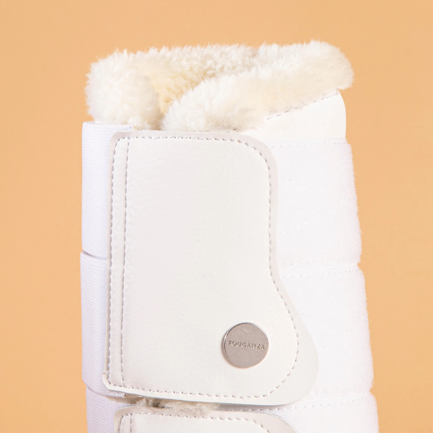 Horse Riding Synthetic Sheepskin Brushing Boots For Horse 500 Twin-Pack 3 Horse Riding Synthetic Sheepskin Brushing Boots For Horse 500 Twin-Pack - Image 3