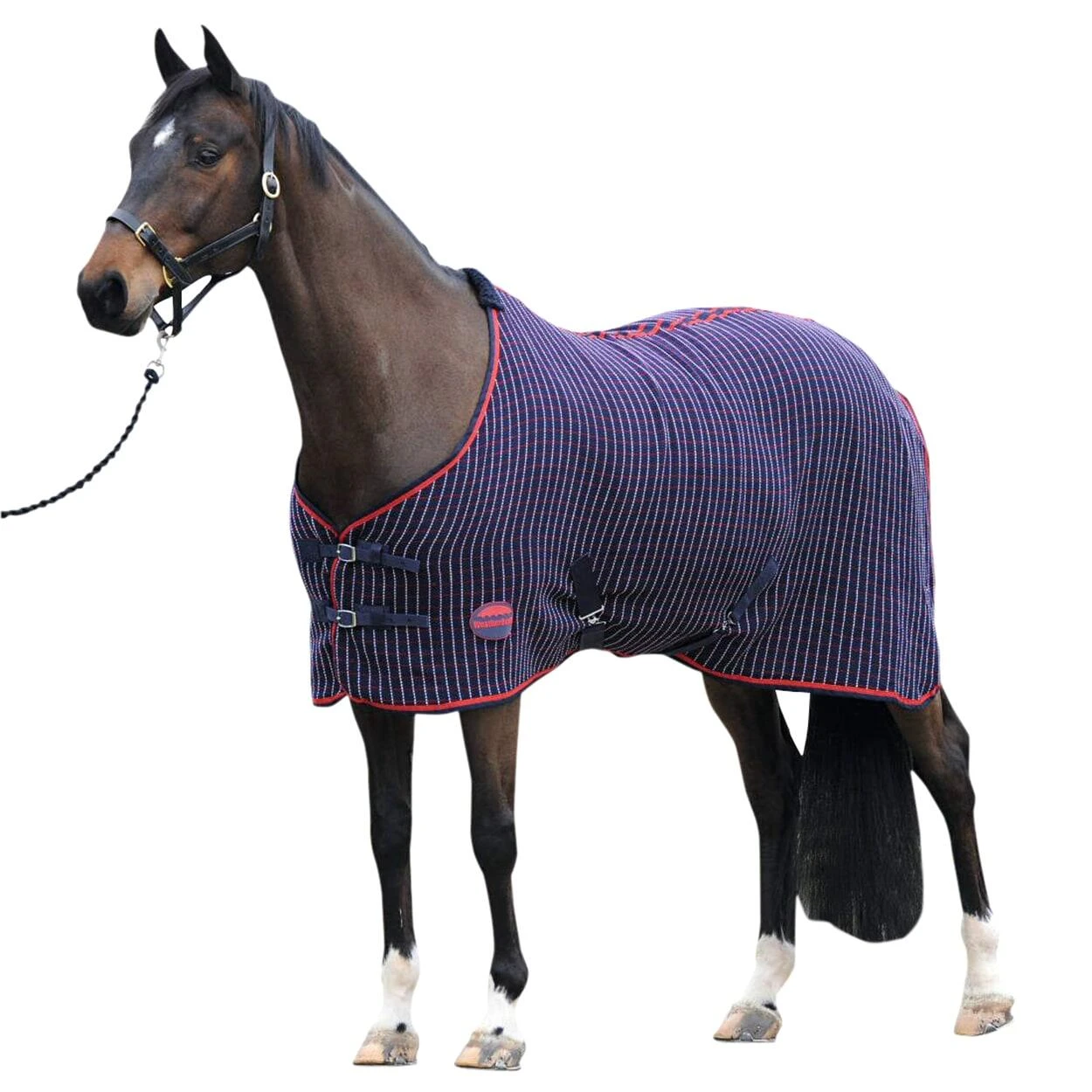 Weatherbeeta Standard Neck Waffle Cooler Rug (Navy/Red/White) 1 Weatherbeeta Standard Neck Waffle Cooler Rug (Navy/Red/White)