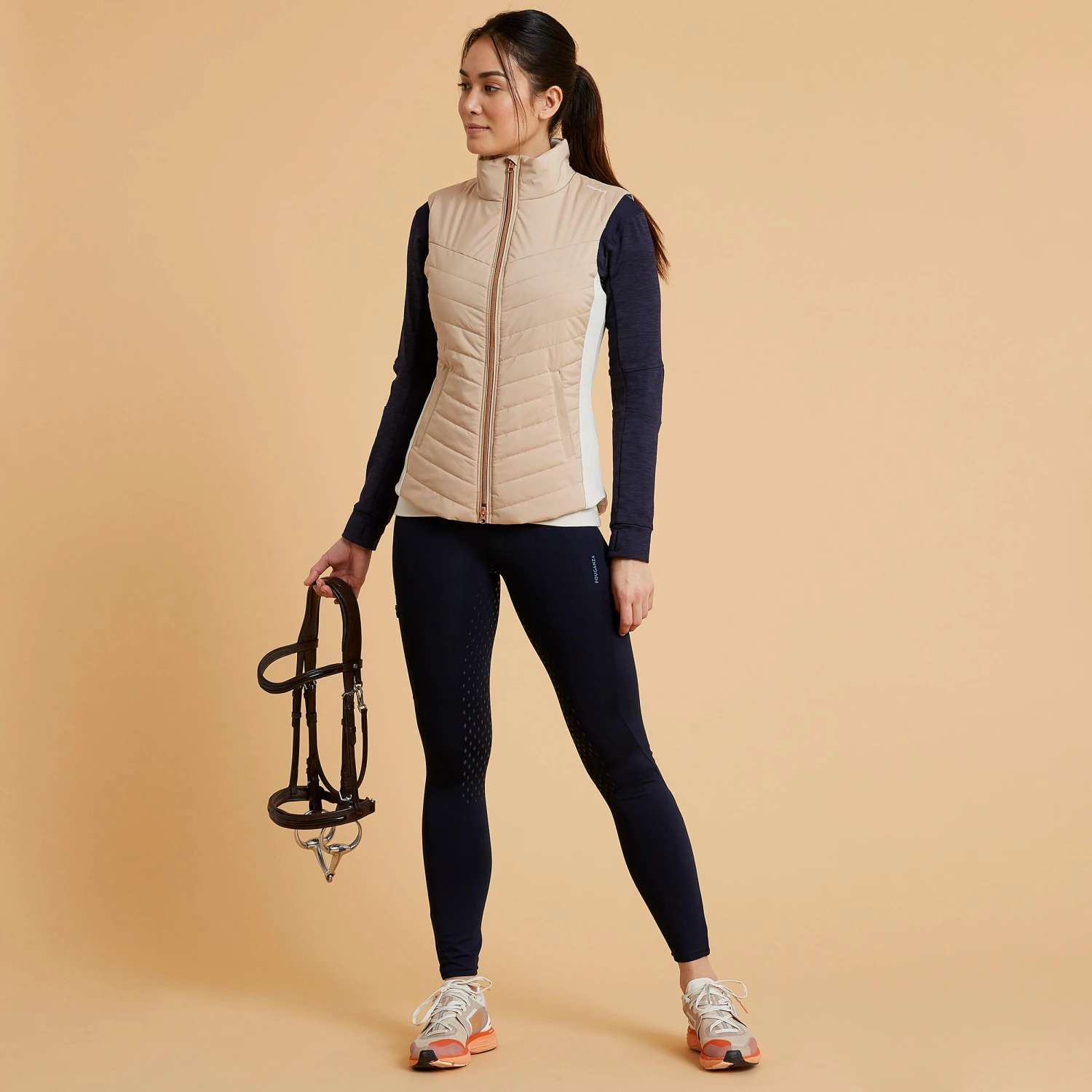 Women's Sleeveless Horse Riding Down Jacket 500 11 Women's Sleeveless Horse Riding Down Jacket 500 - Image 11