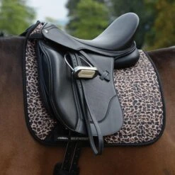 Weatherbeeta Prime Leopard Print Horse Dressage Saddlepad (Turquoise/Black) -Pro Rider Shop kf9923bd7a39f2b1c31e7d4b9462c04d5