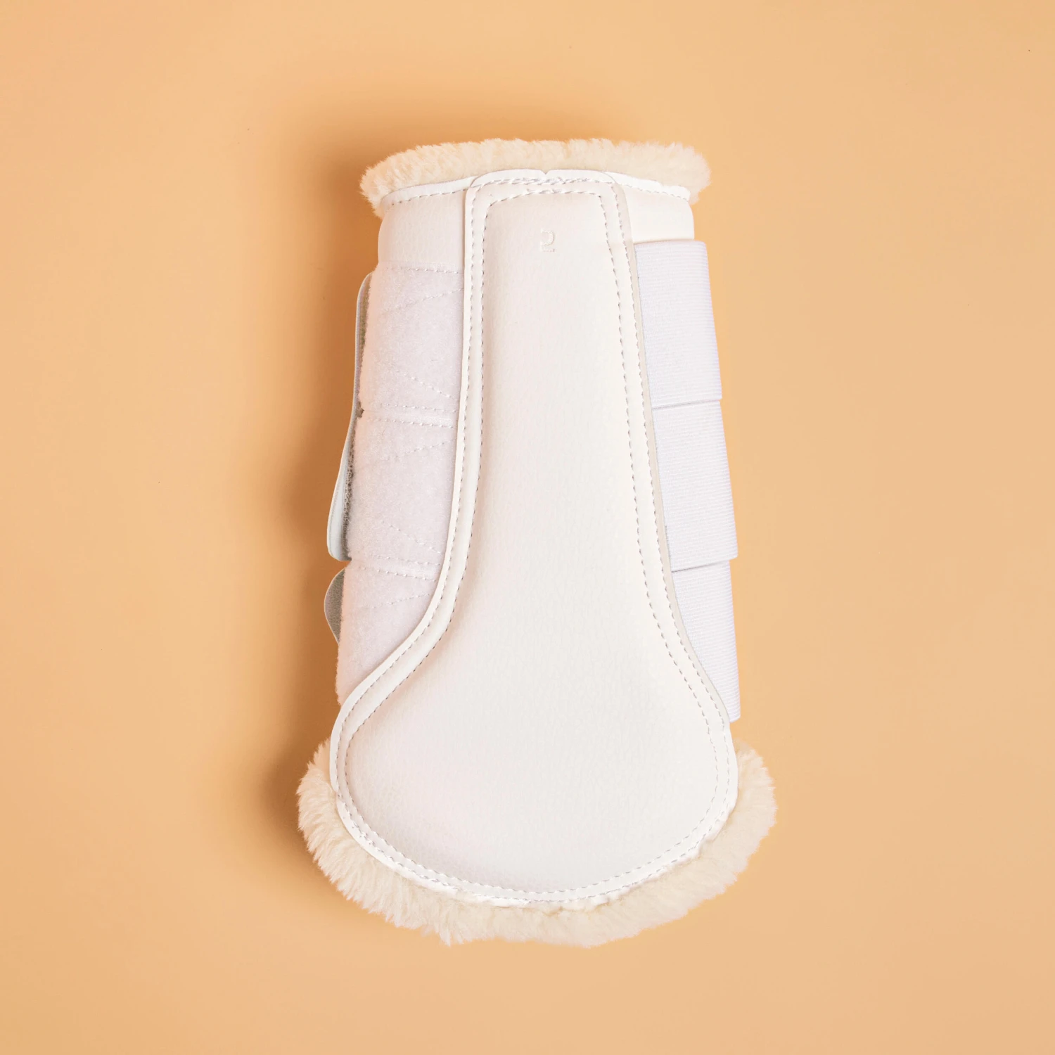 Horse Riding Synthetic Sheepskin Brushing Boots For Horse 500 Twin-Pack 2 Horse Riding Synthetic Sheepskin Brushing Boots For Horse 500 Twin-Pack - Image 2